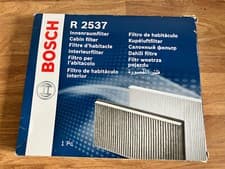 Image of Bosch R2537 Cabin Pollen Filter For Fiat Citroen Peugeot Vauxhall Alfa-Romeo