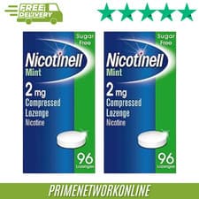 Image of 2 X Nicotinell Mint Lozenge 2mg–96 Lozenges | Sugar-Free Stop Smoking Aid ⭐⭐⭐⭐⭐