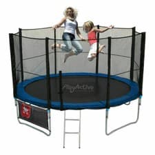 Image of 6FT 8FT 10FT 12FT 14FT Trampoline With Enclosure Rain Cover Safety Net Ladder UK