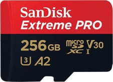 Image of Sandisk 256GB Extreme PRO Micro SD Card + SD Adapter, (For Smartphones, Action