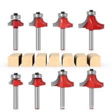 Image of 1/4 Shank Round over and Beading Router Bit Set Edge Forming Profile
