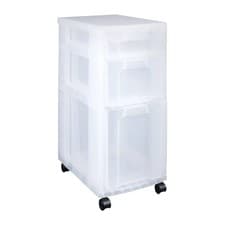 Image of Really Useful Clear 3 Drawers Plastic Storage Tower (DT102IB)