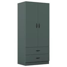 Image of Riano Wardrobe Storage Hanging Rail Clothes Shelving Cupboard Bedroom Furniture