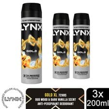 Image of Lynx XL Anti-Perspirant 72-Hour Sweat Protection Deodorant 200ml, 3 Pack