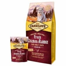 Image of Carnilove Chicken & Rabbit Dry Cat Food Fresh Meat 80/20 Grain-Free 3 Variations