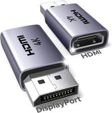 Image of 2-Pack Display Port to HDMI Adapter 4K, DP to HDMI Converter for Monitor, Laptop