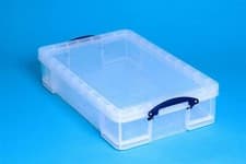 Image of Sizes 33 - 84 Litre Really Useful Boxes Clear Storage Box - Underbed A3 Files 7"