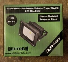 Image of Deltech 10W LED Floodlight - Warm White - FLB10WW