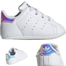 Image of ADIDAS STAN SMITH CRIB TRAINERS BABY KIDS UK 5K EU 20 OF BN WHITE CHRISTMAS GIFT