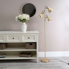 Image of Floor Lamp Free Standing Living Room Light 3 Arm Adjustable Spotlight Lights