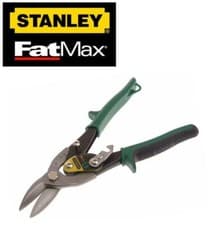 Image of Stanley FatMax 10" 250mm RIGHT Cut GREEN Aviation Metal/Tin Snips/Shears, 214564