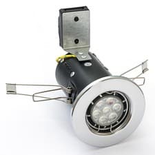 Image of LED Fire Rated Downlight Pressed Polished Chrome with GU10 7Watt Dimmable x 10