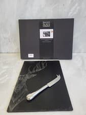 Image of The Just Slate Company Scandi Stag Etched Cheese Board Set BNIB.PBF*2002594