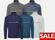 Image of OSCAR JACOBSON DARWIN MENS 1/4 ZIP GOLF PULLOVER / VARIOUS COLOURS & SIZES°