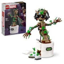 Image of LEGO Marvel Dancing Groot Buildable Animated Toy Action Free Size, Multicolor