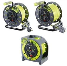 Image of 4 WAY 5M/10M/25M CABLE EXTENSION REEL LEAD MAINS SOCKET HEAVY DUTY ELECTRICAL