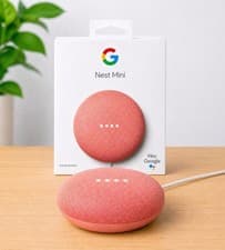 Image of Google Nest Mini (2nd Generation) Smart Speaker Coral Pink-New Smart Home Device
