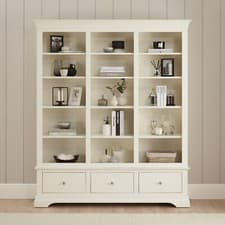 Image of Grand Library Bookcase Wilmslow White Painted Extra Large - Living Room