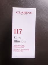Image of CLARINS Skin Illusion 117 Hazelnut Hydrating Foundation New Tiny Dent In Box