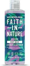 Image of Faith In Nature Natural Lavender and Geranium Body Wash, Relaxing Shower Gel, Ve
