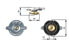 Image of Radiator Cap Cooling System Fits Ford MG Opel Peugeot Volvo GATES RC111