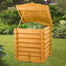 Image of 300L WOODEN COMPOST BIN BEEHIVE GARDEN COMPOSTER LARGE OUTDOOR WASTE ORGANIC ECO