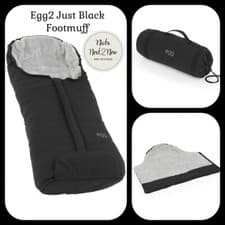 Image of Egg2 Deluxe Stroller Footmuff - Just Black - Rrp £85
