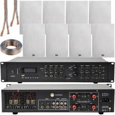 Image of 1100W Bluetooth Sound System & 8x 140W In Wall Speakers - 4 Zone Multi Room Amp