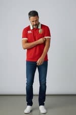 Image of British and Irish Lions Rugby Canterbury Men's Polo Shirt Red Size Uk Small