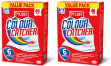 Image of 2x Dylon Colour Catcher Prevents Colour Run Mixed Washes Value Pack - 40 Sheets