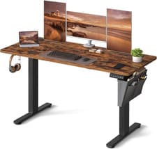 Image of Electric Standing Desk, Height Adjustable Desk, 60 X 140 X (72-120) Cm, 4 Memory