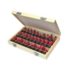 Image of Faithfull 1/4in TCT Router Bit Set, 30 Piece