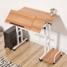 Image of Tilting Standing Desk Height Adjustable Sit to Stand Table Computer Workstation