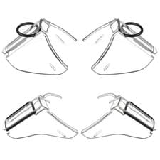 Image of 2 Pairs Pc Side Shield Flap Protective Cover For Eye Glasses Safety