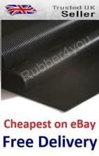 Image of Cheapest AntiSlip FINE Ribbed Rubber Flooring Protection Matting 1.2m wide x 3mm