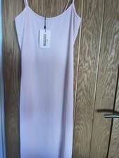 Image of Misguided tall Pink Cami - Midi Dress