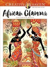Image of Creative Haven African Glamour Coloring Book by Marjorie Sarnat NEW