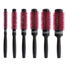 Image of tek Ceramik Antibateric Oxy Round Hair Brush Hairdresser Barber Salon Brushes