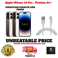 Image of Apple iPhone 14 Pro 128GB/256GB - iOS Smart Phone - Unlocked - Pristine Mint A++