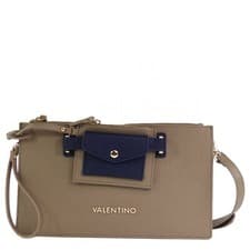 Image of Valentino Bags Prestige Women's Shoulder Bag Clutch Taupe Blue New