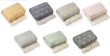 Image of Geo Diamond Collection Recycled Cotton Throw