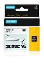 Image of Original Dymo 18445 Black on White 19mm x 5.5m Industrial Vinyl Label Tape Cartr