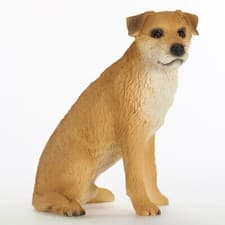 Image of Border Terrier Figurine Hand Painted Statue