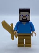 Image of Lego Minifigure Minecraft Steve Genuine Lego min074