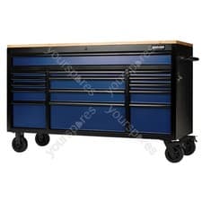 Image of BUNKER® 15 Drawer Workbench Roller Tool Cabinet, 61", Blue