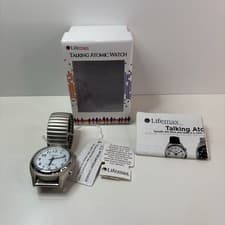 Image of Lifemax Talking Atomic Watch Expanding Bracelet Visually Impaired RNIB