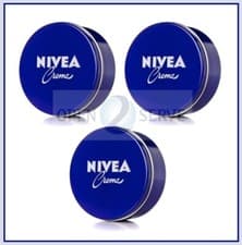 Image of 3x Nivea Moisturising Body Creme Blue Tin Cream Germany - 250ml
