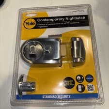 Image of Yale Contemporary Nightlatch; Silver; 5010609310818 - 60mm; P77 Replacement NEW