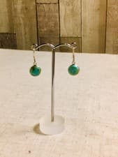 Image of Turquoise Drop Earrings Set In Sterling Silver