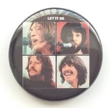 Image of THE BEATLES BUTTON BADGE Let It Be John Paul George Ringo Pop Rock Music 1970